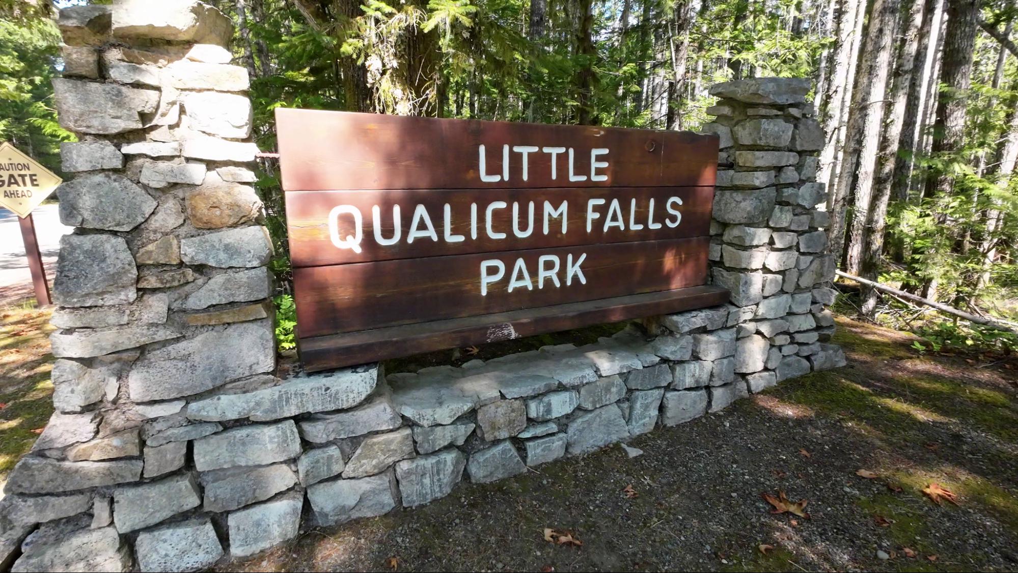 Little Qualicum Falls Provincial Park sign The sign at the entrance of Little Qualicum Falls Park