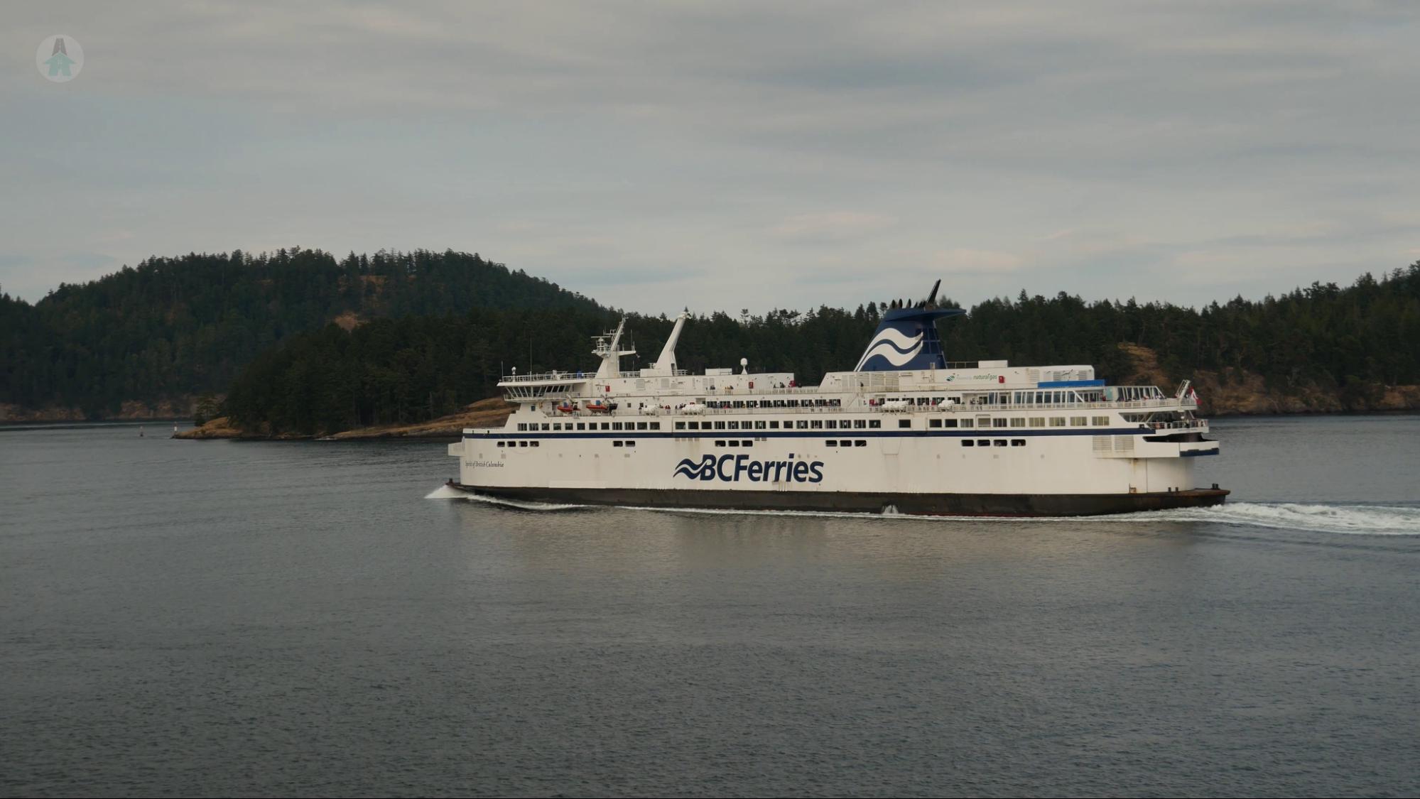 BC Ferry A BC ferry sailing between Vancouver and Vancouver Island.